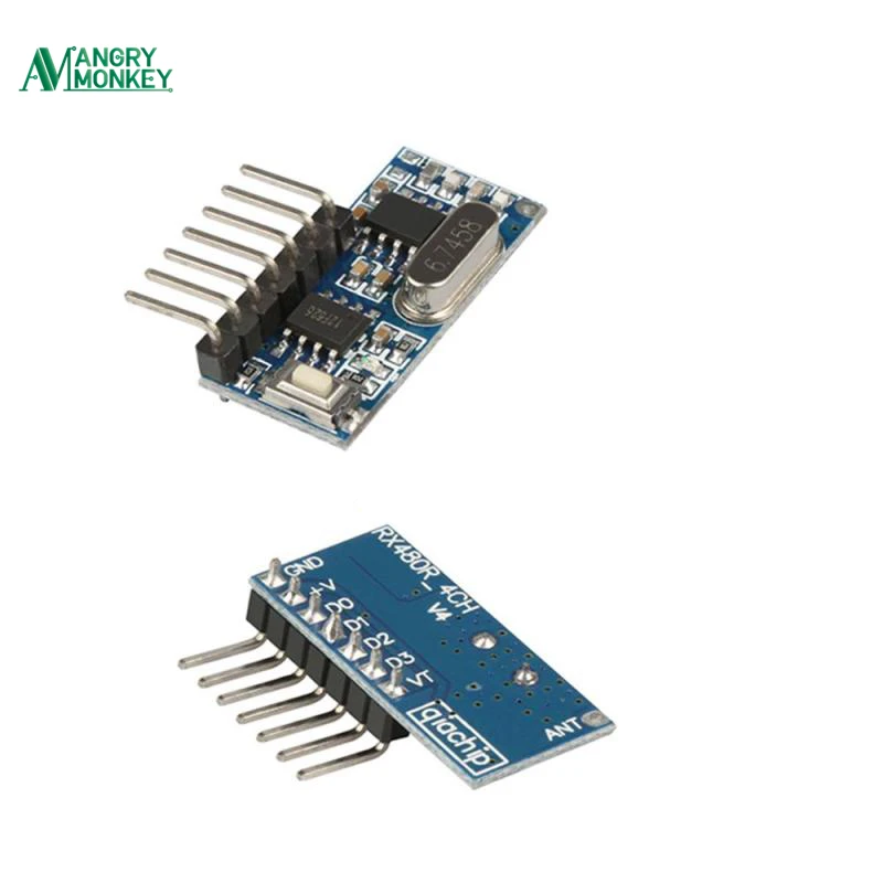 RFรีโมทคอนโทรลเครื่องส่งสัญญาณ 433MHzตัวรับสัญญาณไร้สายรหัสการเรียนรู้ 1527 ถอดรหัสโมดูล 4 ช่องเอาต์พุตการเรียนรู้KEY