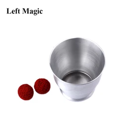 Aluminum Chop Cup (Large Size,Silver) - Magic Tricks Deluxe Wide Mouth Cup And Balls Close Up Magic Props Magnetic Mentalism