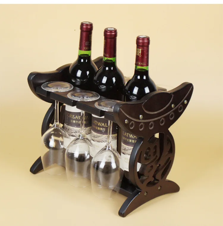 D creative Home Furnishing European wine rack TV cabinet cabinet wood living room decor decoration modern minimalist