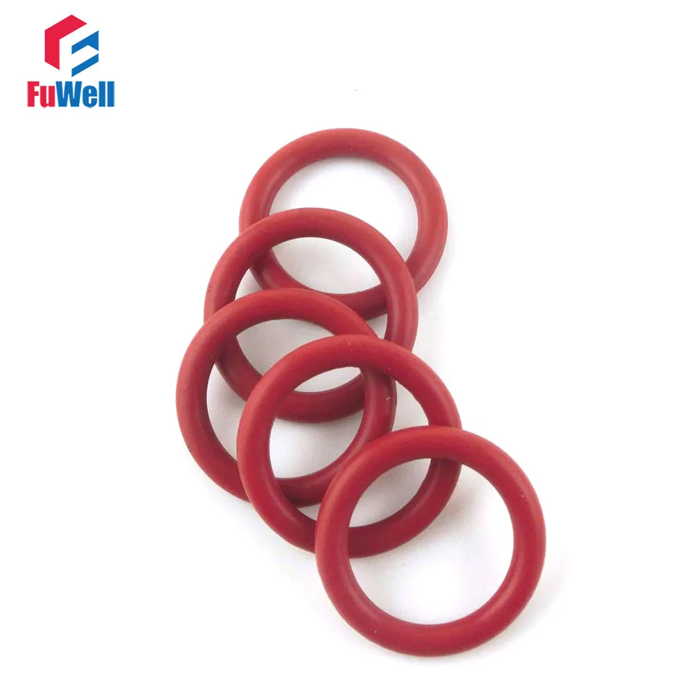 100pcs 2.4mm Thickness Silicon O-ring Sealing Gasket 37/38/39/40/41/42/43/44/45/46mm OD Rubber O Ring Seals Washers Grommets