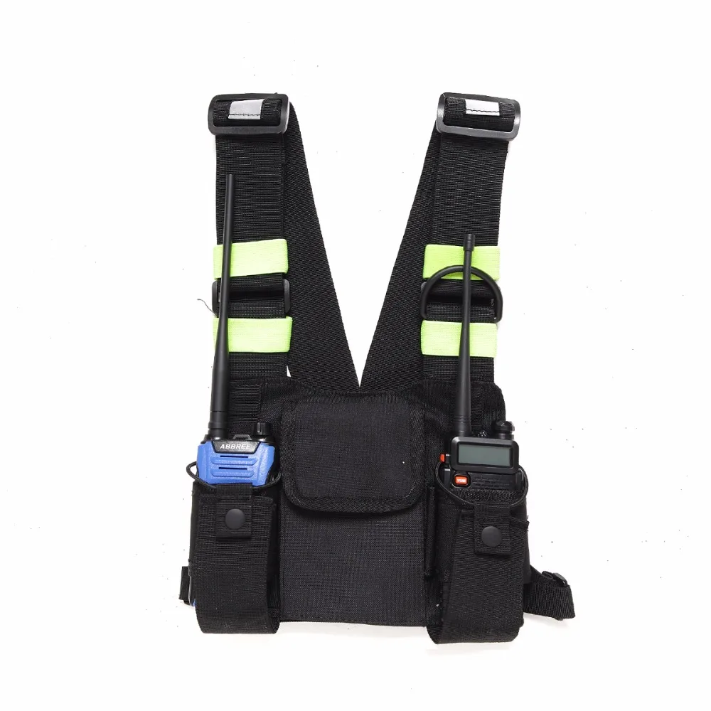 Radio Chest Harness Chest Front Pack Pouch Holster Vest Rig Carry