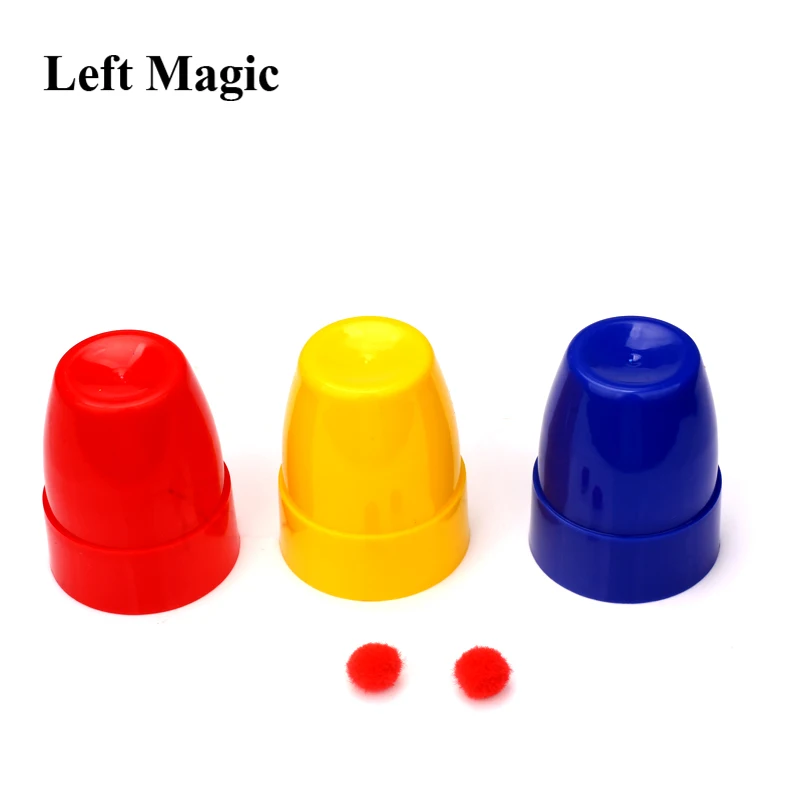 Small / Medium  Magic Three Cups And Balls Magic Tricks Many Size Close Up Stage Magic Props Magician Magic Kids Toys Mentalism