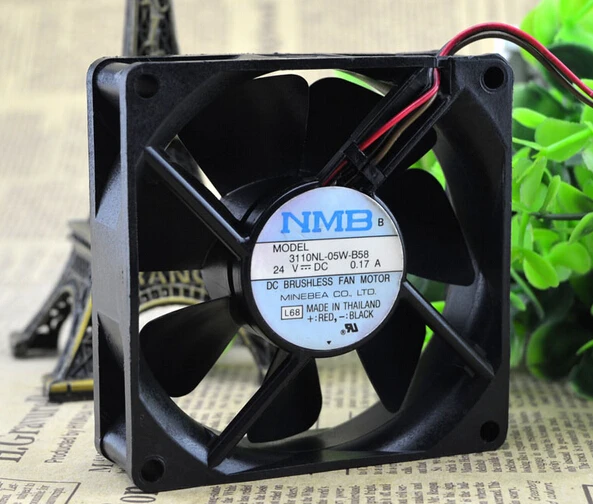 3110NL-05W-B58 24V 8CM 80*80*25 0.17A NMB inverter cooling fan