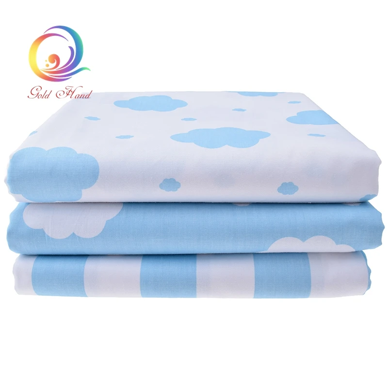 Cielo Blu nuvole Stampato Twill di Cotone Tessuto Per Cucire Quilting Tessuto Del Bambino Letto Lenzuola Indumenti Da Notte Dei Bambini del Pannello