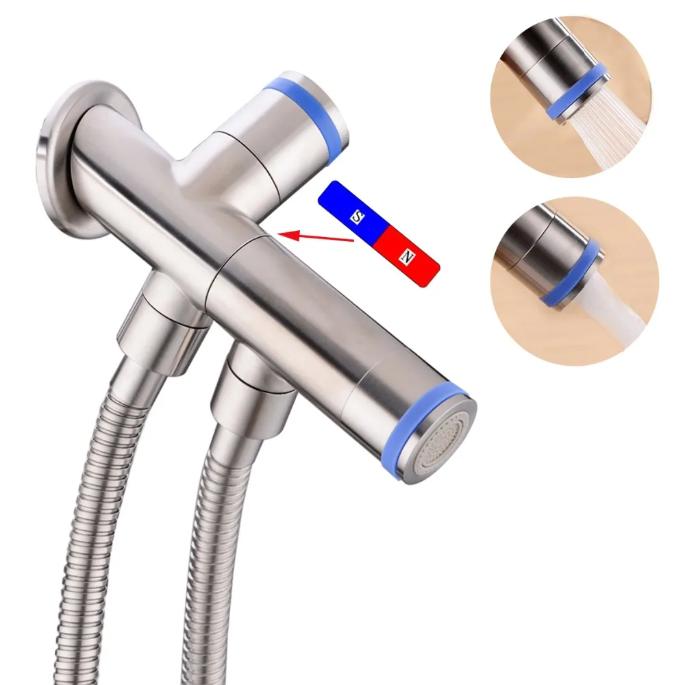 NEW Stainless Steel 2 Function Handheld Bidet Sprayer Douche kit magnetic force Holder 02-012