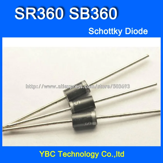 100pcs/lot  SR360 SB360 3A/60V Schottky Diode