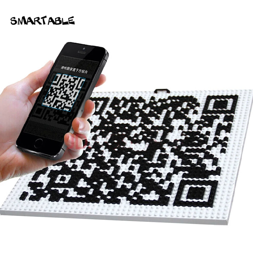 Smartable Bulk Plate 1X1 Building Block Parts 98 Colors For Pixel Art QR Code & LOGO Toys For Mosaic Compatible 3024 2300pcs/Lot