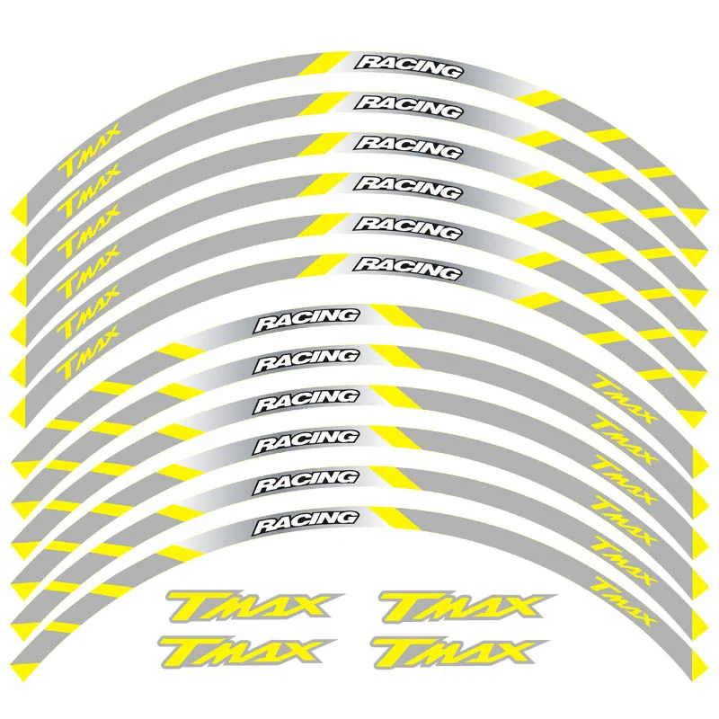 High quality Motorcycles Reflective sticker For motorcycles wheel stickers For YAMAHA TMAX530 TMAX500 TMAX 500 530 15\'\'