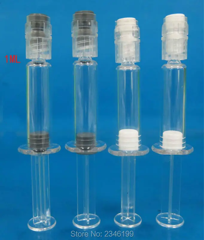 1ML 100pcs/lot 200pcs/lot Empty Cosmetic Syringe for Hyaluronic Acid or Collagen, Plastic Disposable Eye Cream/Essence/Mask Tube