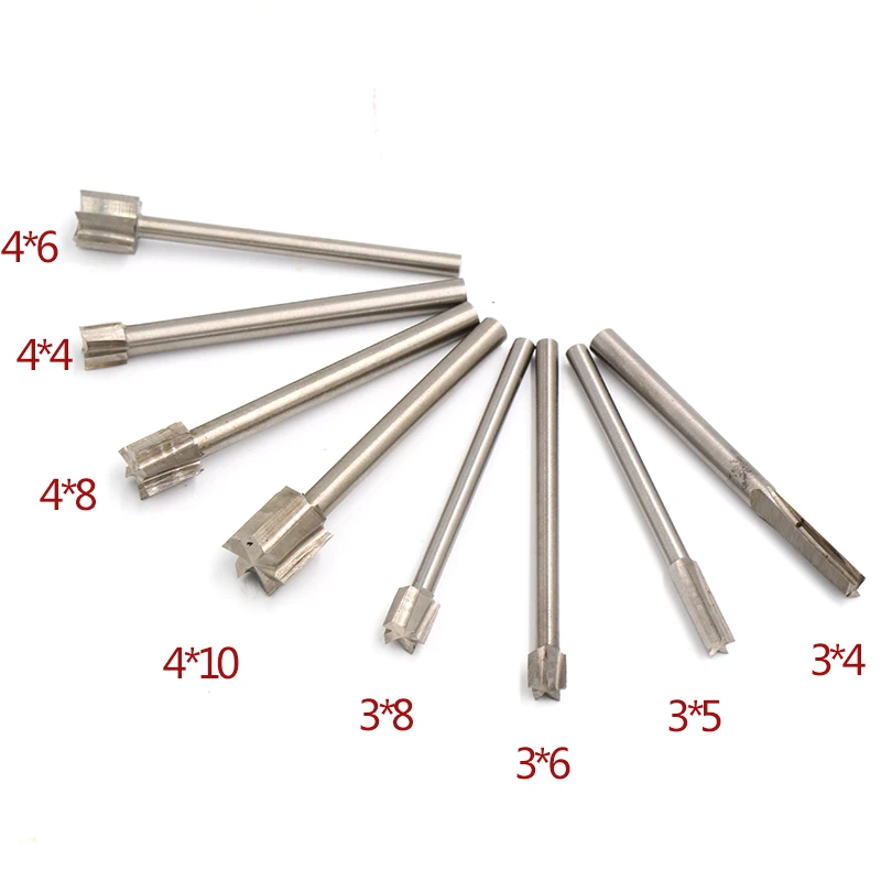1pcs Wood Carving Engraving Knife Milling Cutter 3-10mm End Mill White Steel Clear Bottom Knife WoodWorking Tools QingD