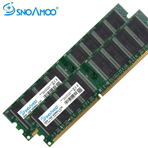 Imagen 1 del producto SNOAMOO computadora de escritorio RAMs usados DDR 333MHz 1GB PC-2700U DDR1 400MHz DIMM sin ECC memoria de 184 pines garantía de por vida