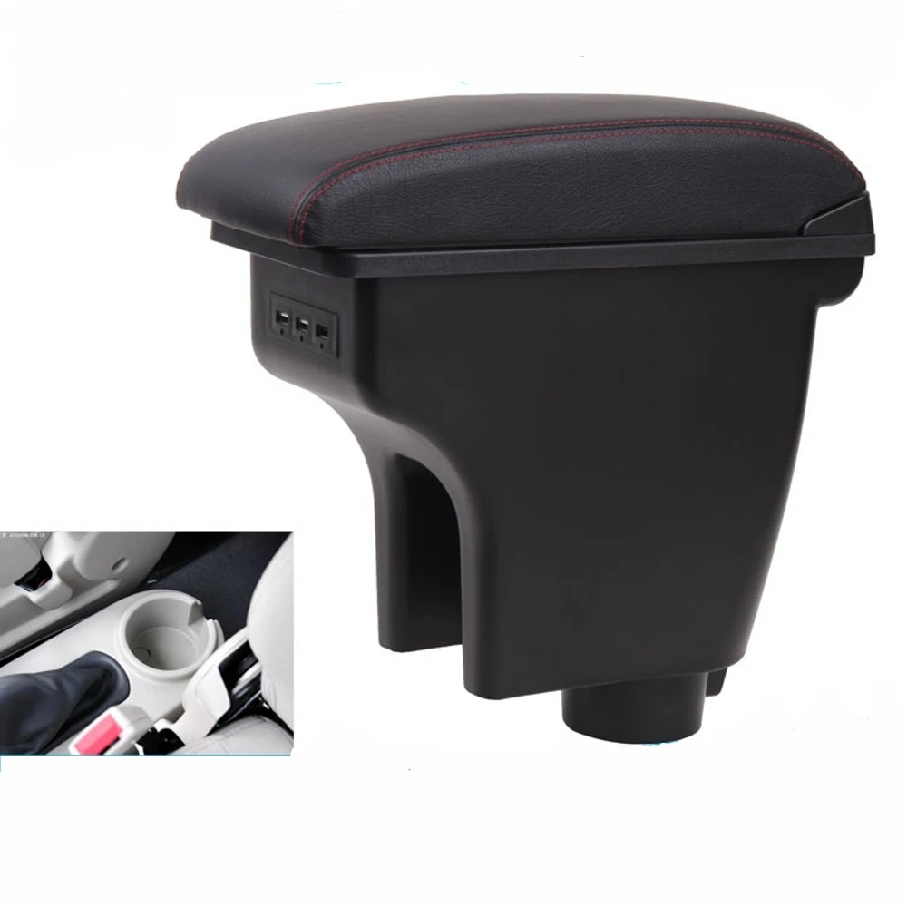 For Chevrolet Aveo T200 T250 T255 armrest box central Store content box with cup holder ashtray USB Aveo armrests box