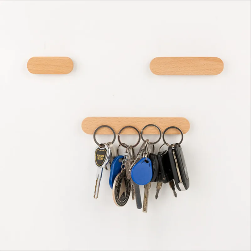 

3 Size Pack Beech & Wulnut Fridge Key Magnet with Multipul Usage Magnetic Wall Key Holder