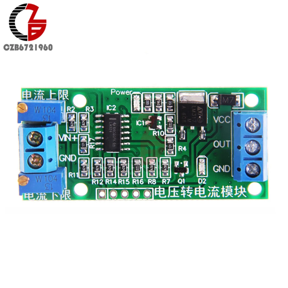 DC 0-5V to 4-20mA Voltage to Current Converter Transmitter Signal Converter Module