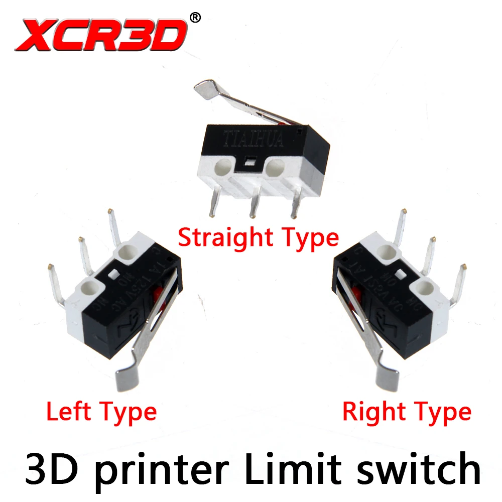 XCR3D 10pcs/lot Endstop 3D Printer Parts Micro Limit Switch for I3 Delta Kossel Makerbot Printer RAMPS 1.4 DIY Accessories