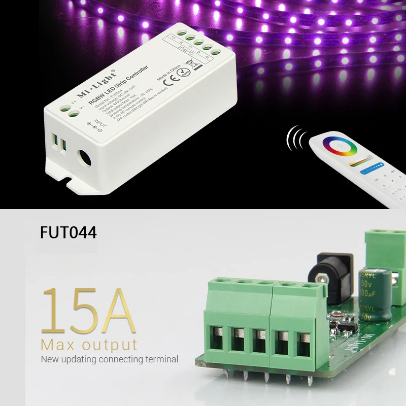 Miboxer RGB/RGBW/RGB+CCT LED Strip Controller DC12V~24V 2.4G Wireless WIFI Smart Panel Remote turn off light timing Dimmer
