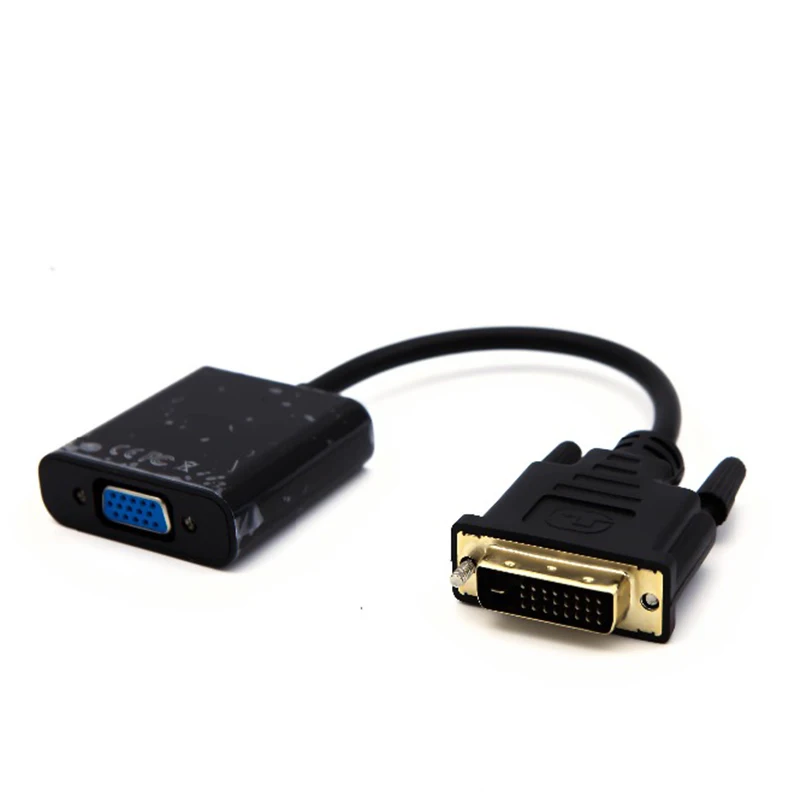 Full HD 1080P DVI-D to VGA Adapter 24+1 25Pin Male to 15Pin Female Cable Converter for PC Computer HDTV Monitor Display
