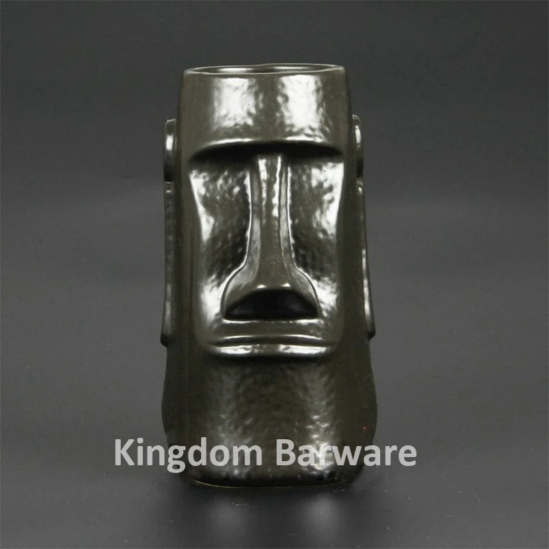 1PCS Ceramic Tiki Mugs Art Crafts Creative Hawaii Mugs Easter Island Tiki Mug 650ml