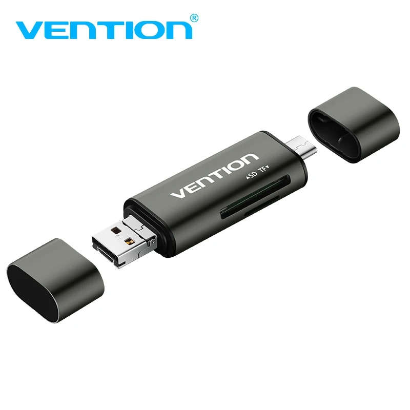 Vention Mini SD การ์ดอ่าน OTG USB 3.0 2.0 Micro USB 3.0 2.0 ประเภท C เครื่องอ่านการ์ด Micro SD TF Card Reader สำหรับแล็ปท็อปพีซี