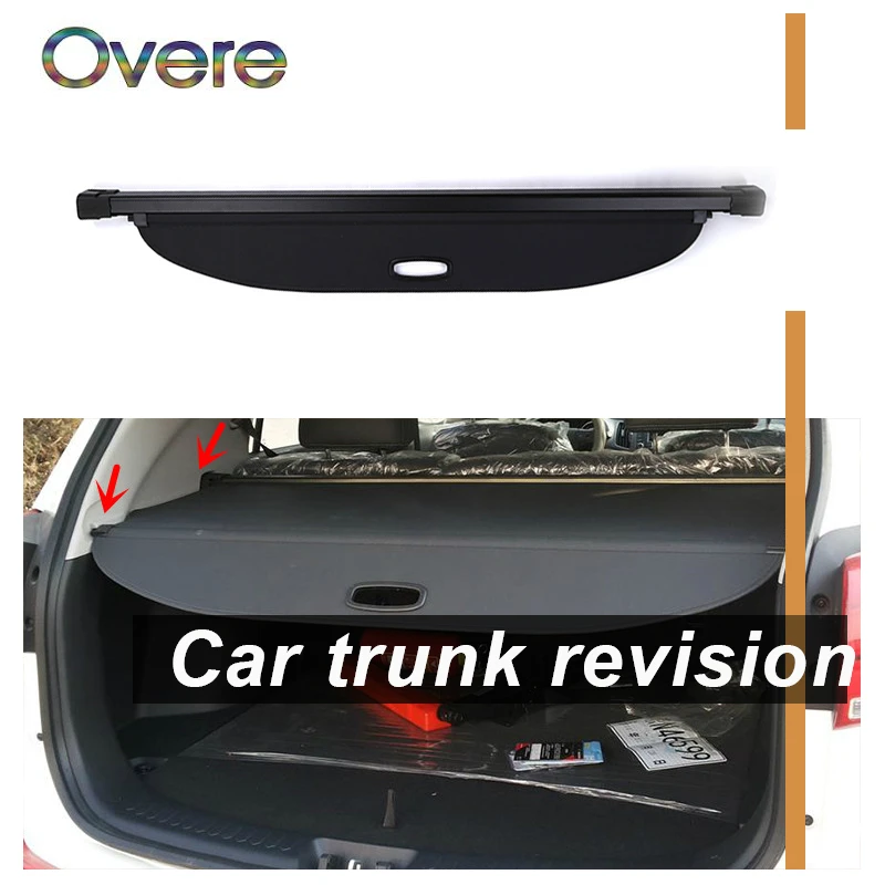 

OVERE 1Set Car Rear Trunk Cargo Cover Black For Honda Fit/Jazz 2002 2003 2004 2005 2006 2007 Security Shield Shade Accessories