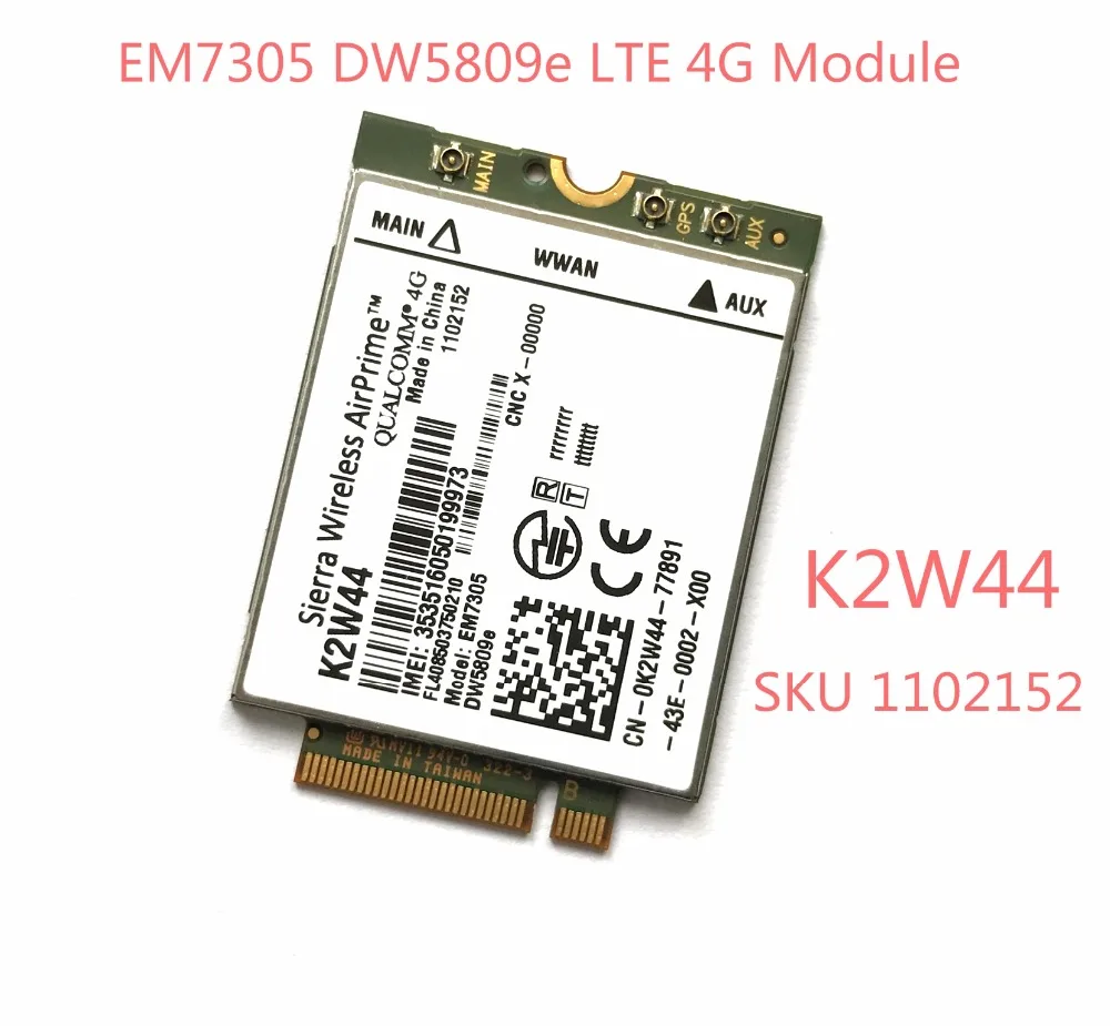 DW5809e K2W44  EM7305 M.2 4G 100M LTE WWAN Card Module for  E7450 E7250/7250 E5550/5550 E5450/5450