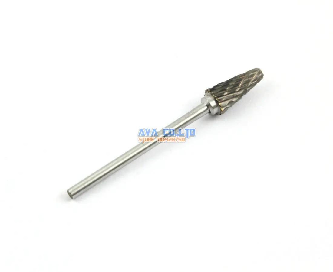 5 Pieces 6mm Tungsten Carbide Burr Rotary Cutter File 2.35mm Shank Double Cut (NO.9)