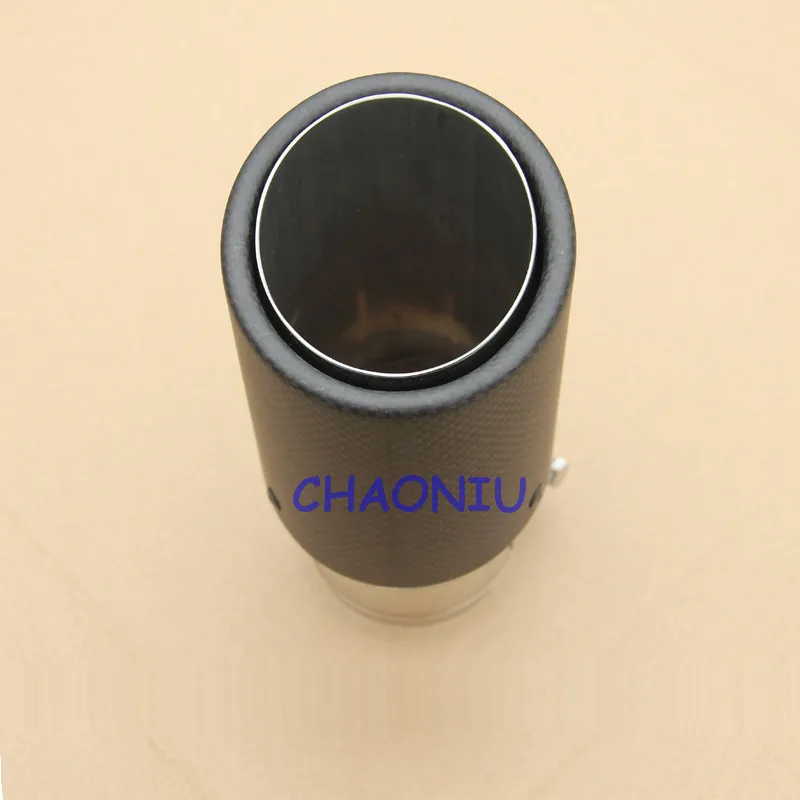 Dianshi 10 pcs New style 57mm Inlet 89mm  101mm  Outlet   Carbon Fiber Exhaust Tip/Muffler Stainless Steel Car Exhaust pipe