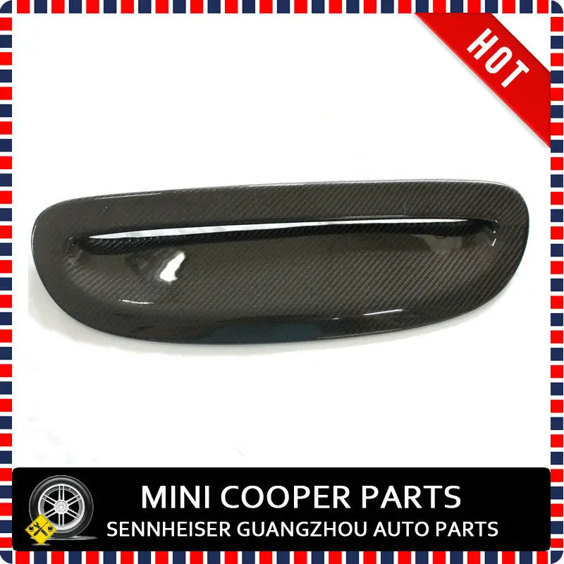 Brand New Real Carbon Fiber Style UV Protected Black Color Hood Bonnet Scoop For mini cooper S F56 F55 JCW (1 Pcs/Set)