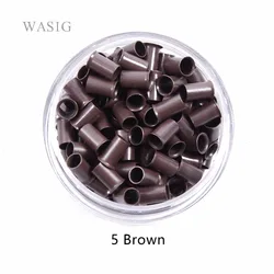 3.4mm 1000pcs Long Euro Lock Flared Flaring Micro Copper Tube Rings Beads Links Human Hair Extensions tools