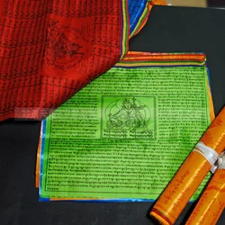 Tibetan Prayer Flags And Banners Bunting Decor Sutras Buddha Clear pattern 6.5meters Five Color 20 Garden Flags Set
