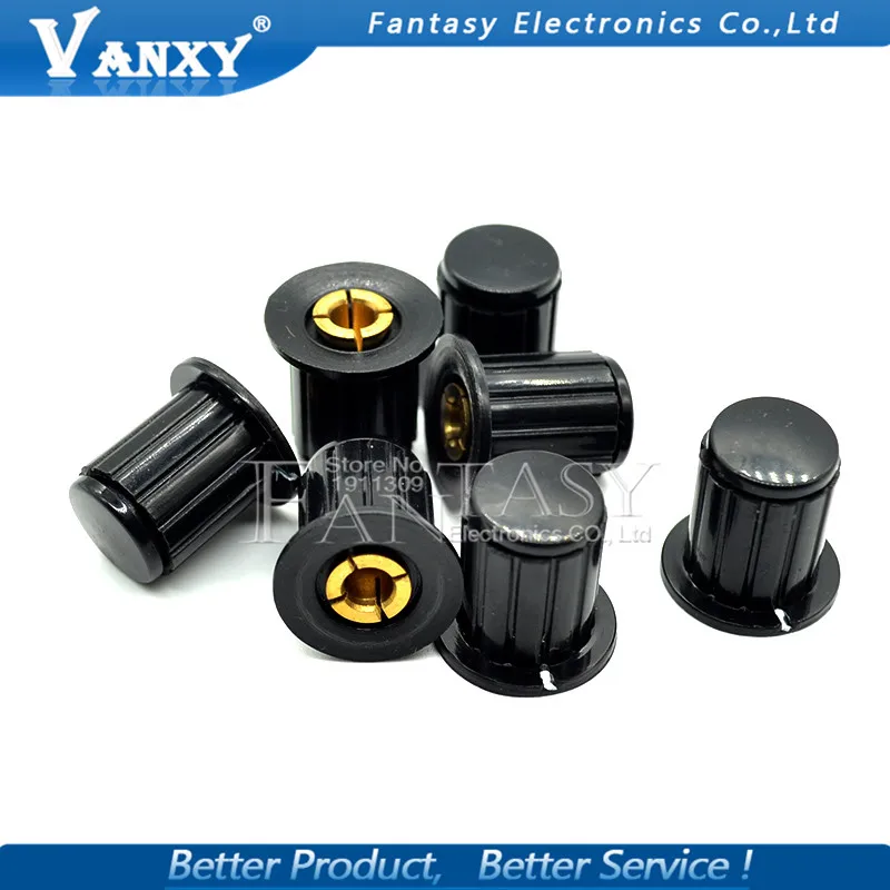 5PCS WXD3-13 black knob button cap is suitable for high quality WXD3-13-2W  turn around special potentiometer knob KYP16-16-4