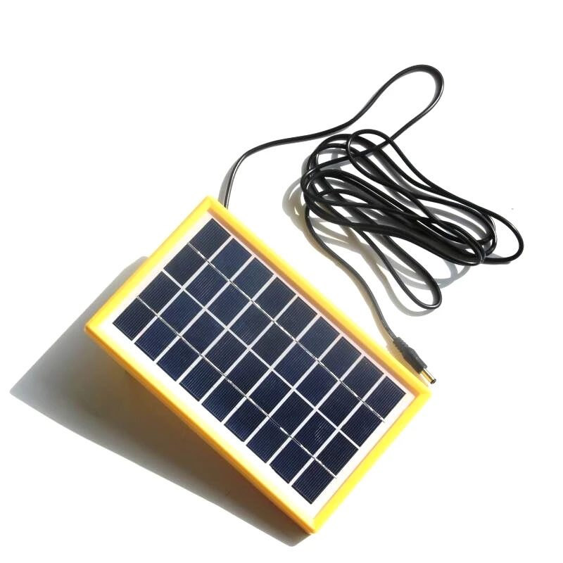PET Laminated 3W 9V Solar Cell Module with Frame Polycrystalline DIY Solar Panel System Battery Charger with DC5521 Cable 3M