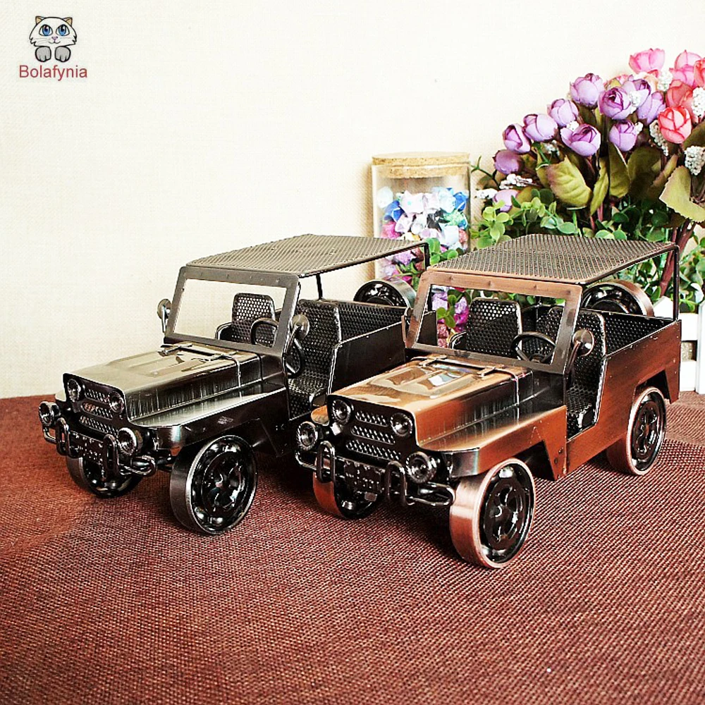 BOLAFYNIA Domineering wrought iron classic car model toy children baby toy for Christmas birthday gift