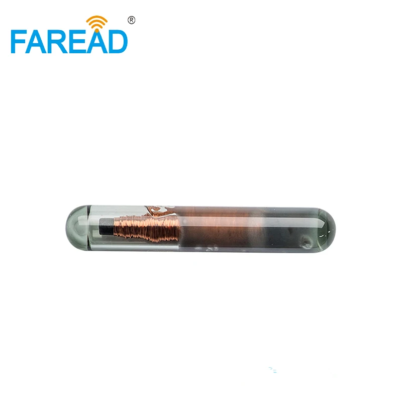 100pcs Rfid Microchip Animal Bioglass Cattle Sheep Tag 1.25*7mm  ISO Transponder Chip Identifier for Dogs Digital Pet ID FDX-B