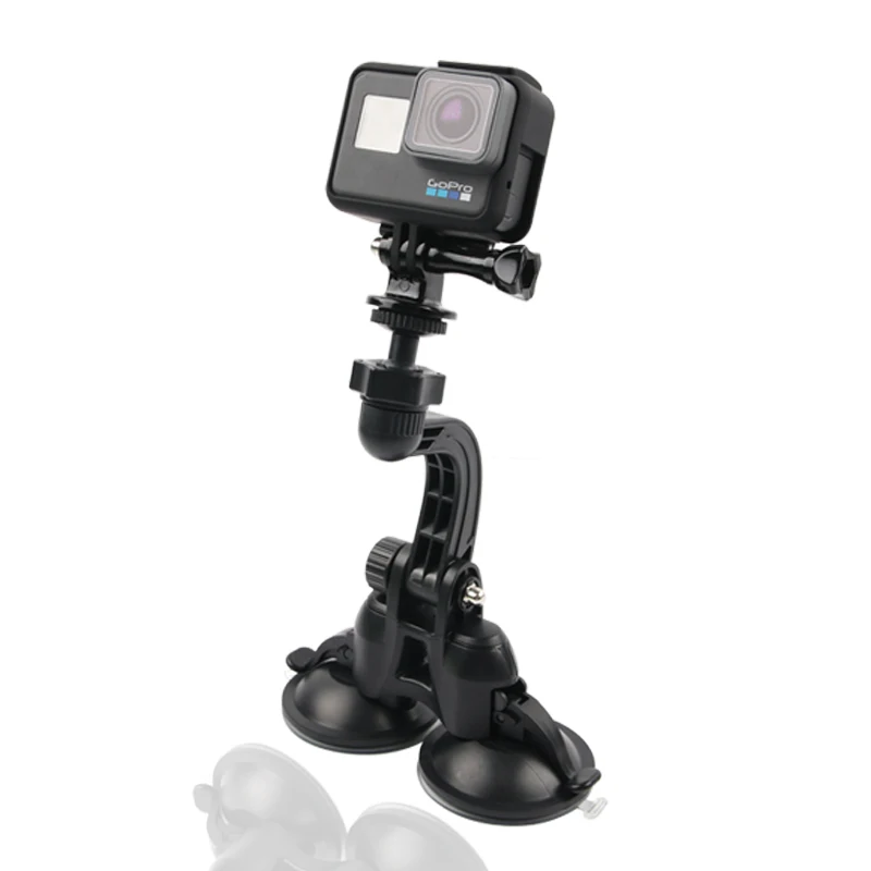 Ventosa do carro pára-brisa montagem + parafuso longo 1/4 "adaptador de tripé para gopro hero 11 10 9 sjcam xiaomi yi 4k 2ii acessórios