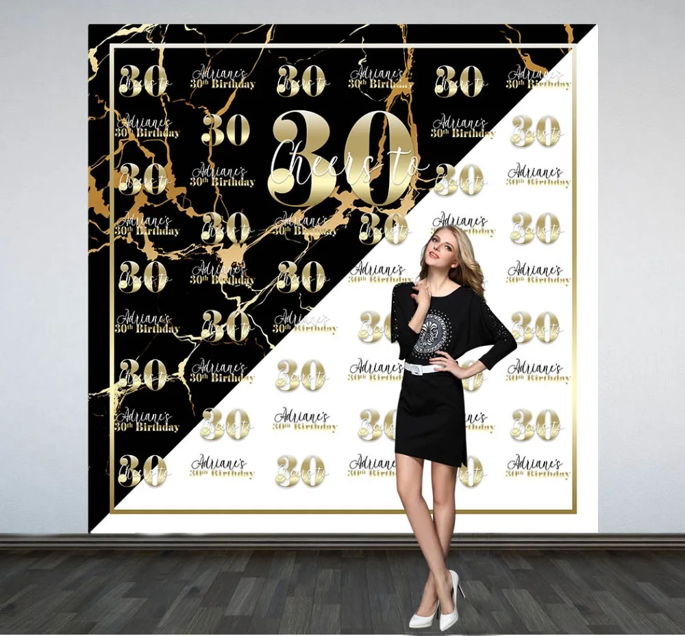 custom Gold Old Marble Baby Milestone photography studio background High quality Computer print party backdrop