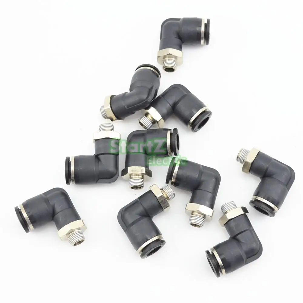 10 pezzi di alta qualità 10mm X 1/2 ''filetto pneumatico maschio connettore a gomito raccordo aria tubo