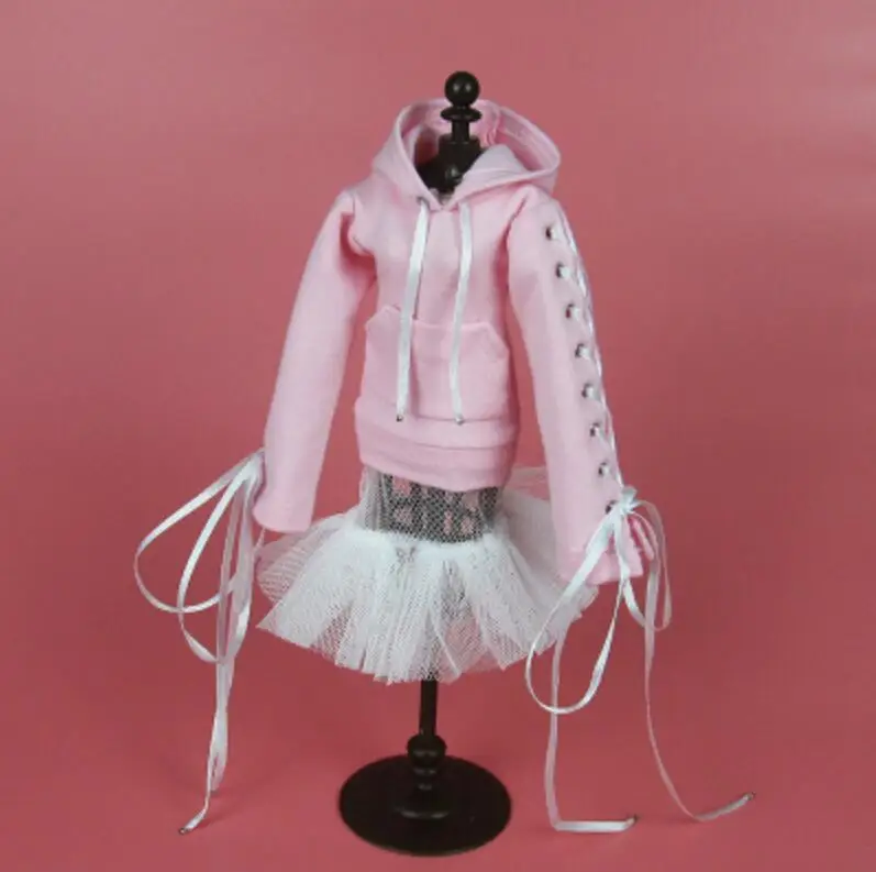 

T02-X522 Blyth st Doll clothes 1/3 1/4 bjd dolls Accessories Hooded sweater mesh skirt 1pcs