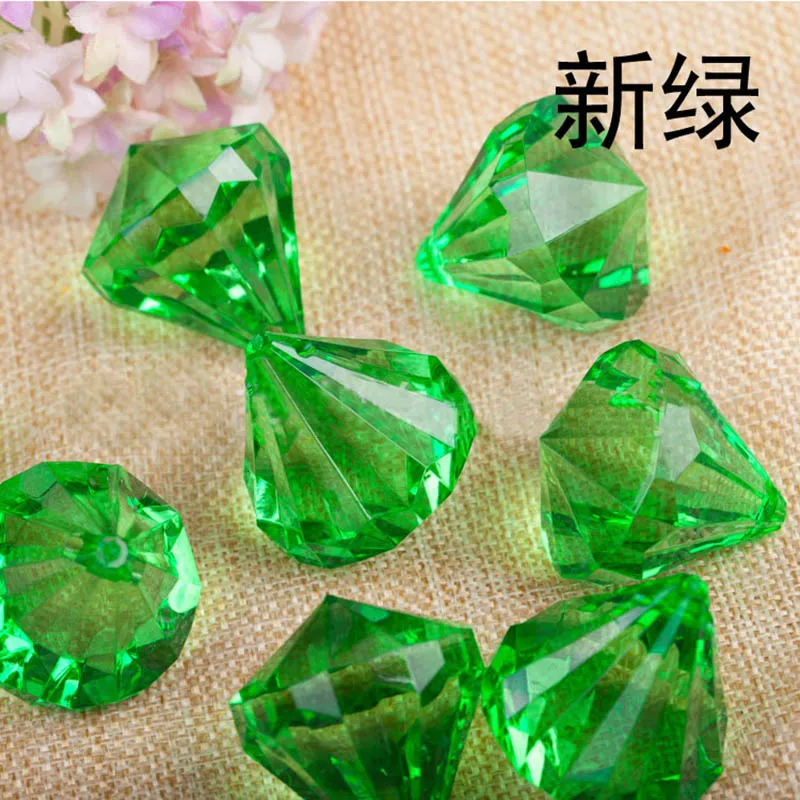 3 Sizes 15 Colors Prismatic Shape Acrylic Beads Faceted Cabochons Jewelry Findings DIY Handicraft Decoration Accessories