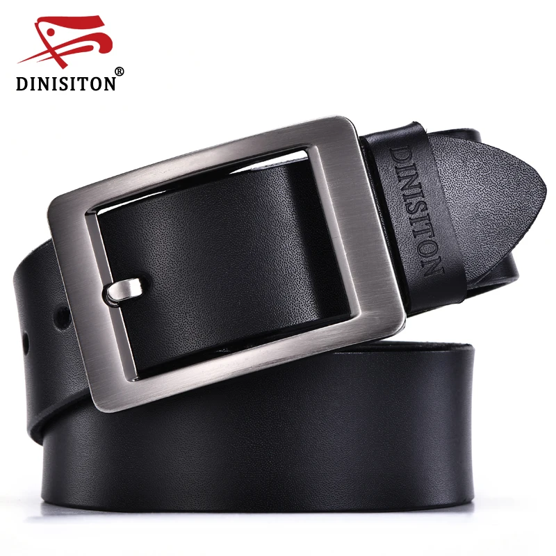 DINISITON cowhide genuine leather belts for men designer belts brand Strap male pin buckle fancy vintage jeans ceinture