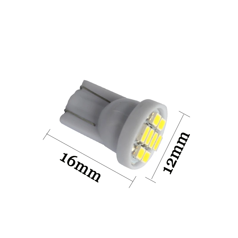 100pcs AC DC 6V 6.3V T10 555 Non polar 8 SMD 1206 3020 LED Bulbs Wedge pinball machine white blue red green yellow