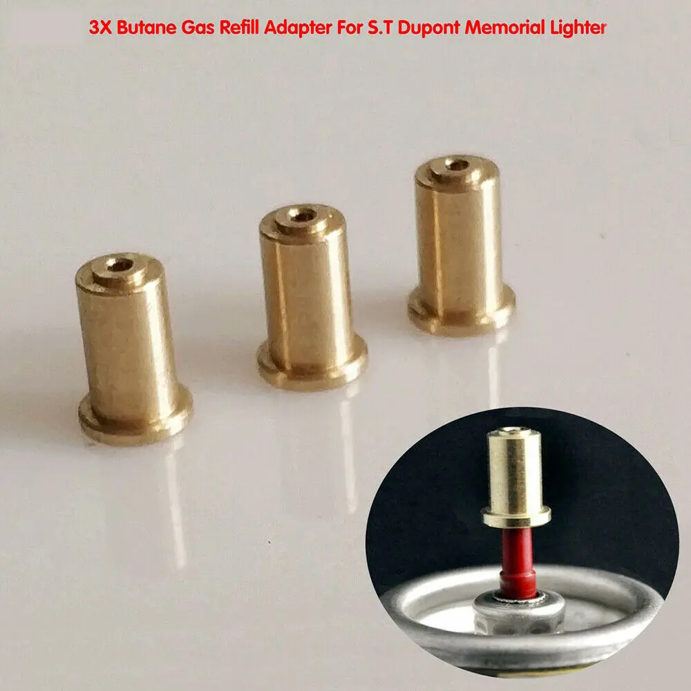 3Pcs Brass Gas Refill Adapter For S.T Dupont Memorial Lighter DIY Repair Kit Easy To Install Durable HG9062X3