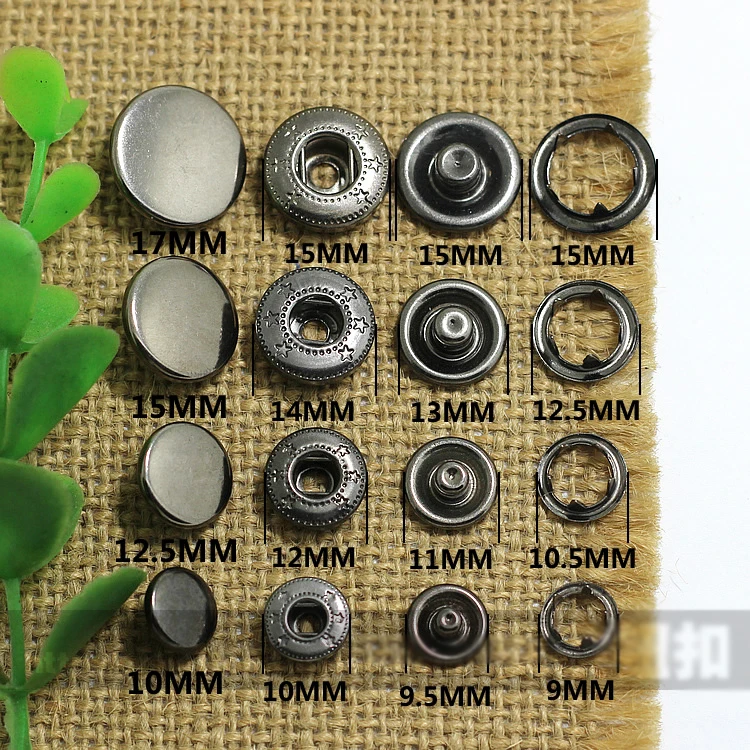 50sets/lot simple morden fashion metal snap button DIY clothes belt wallet leather craft accessories