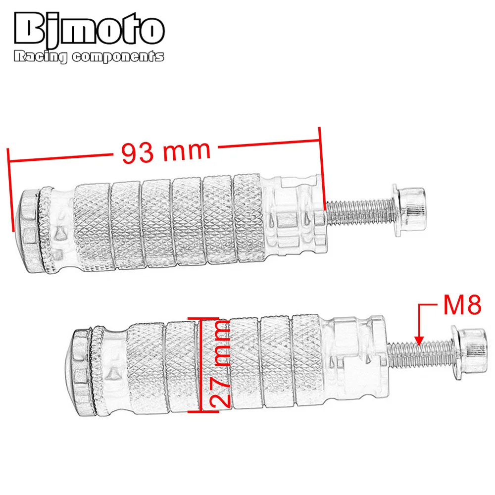 Bjmoto 1ペアユニバーサルオートバイcncローレットシフターペグビレットフットペグフットリアハーレためmotoebikes