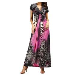 Women's Elegant Boho Beach Tunic Sundress, Plus Size, Sexy Maxi, Long Summer Dress, Blue, Large, Big, Summer Clothing, 2024