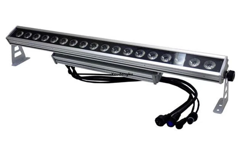 

Уличная светодиодная настенная шайба dmx512, 10 шт., 18*15 Вт, 5 в 1, rgbwa, линейный светодиодный настенный светильник для ландшафта, наружный прожектор