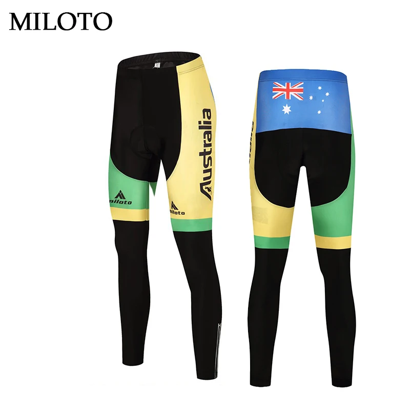 Australia Pants MILOTO Men Cycling Pants Long Pants Spring&Autumn Quick Dry Anti-sweat Breathable Padded Sportswear Trousers