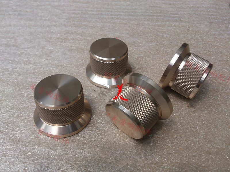 Durchmesser 50mm, schaftdurchmesser 40mm, H25mm Alle Aluminiumlegierung Solide Kundenspezifische Lautstärkeregler Audio-leistungsverstärker Potentiometerknopf