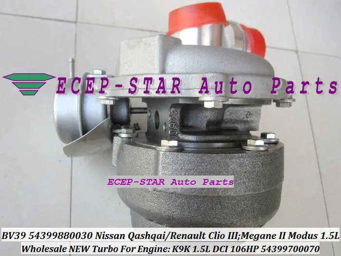

Turbo BV39 30 54399880030 54399880070 7711368560 8200405203 Для Nissan Qashqai Для Renault Clio III Megane II Modus K9K 1.5L DCI