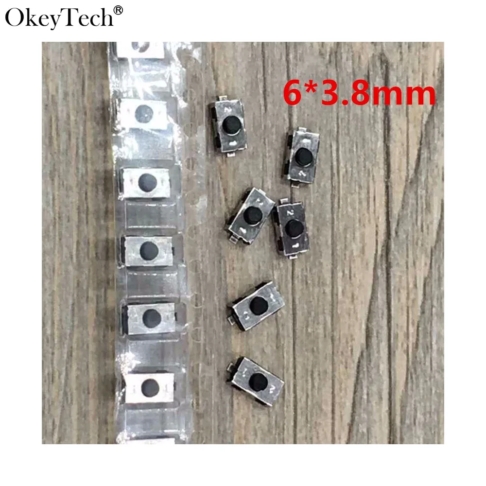 

Okeytech 500Pcs/lot Car Key Miniature Button Micro Switch Touch Switch For Peugeot Citroen Opel Tactile Button (Size:6*3.8mm)